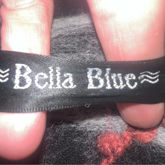 BELLA BLUE Abstract Embroidered Wool Blend Statement Coat - Picture 2 of 16